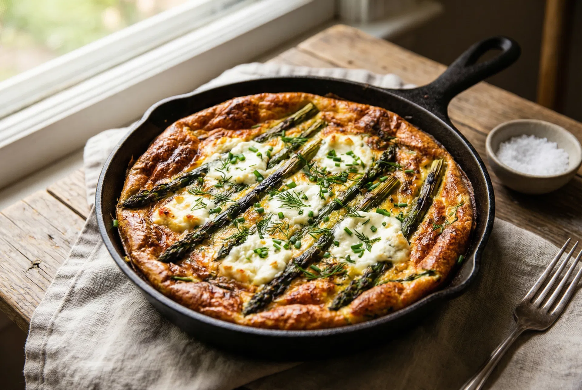Asparagus & Goat Cheese Frittata