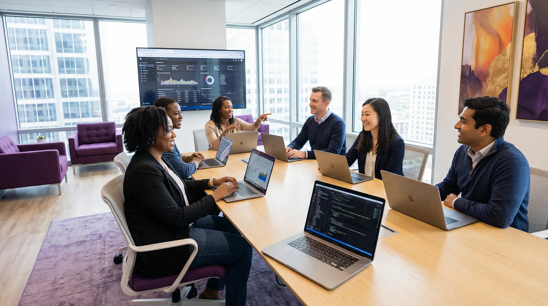 Neoshore team collaborating