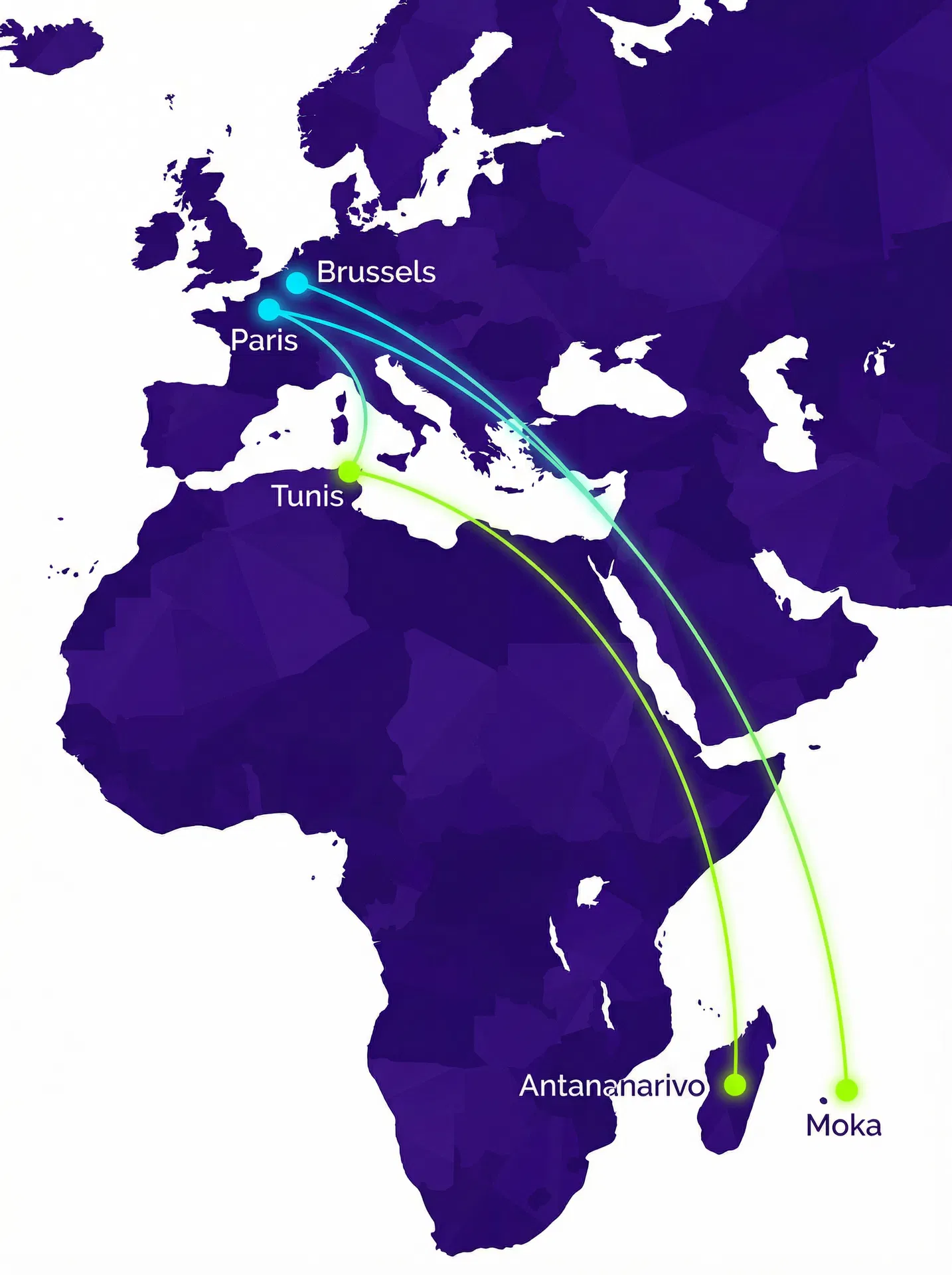 Neoshore locations map