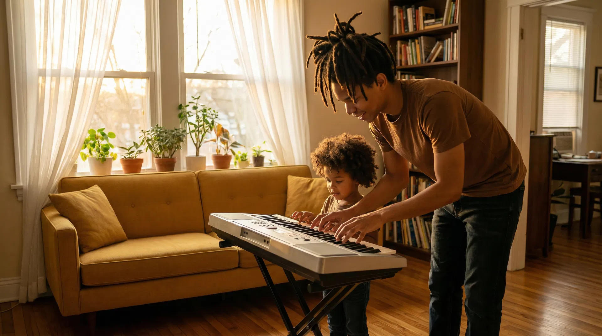 Mobile keyboard instructor traveling to students