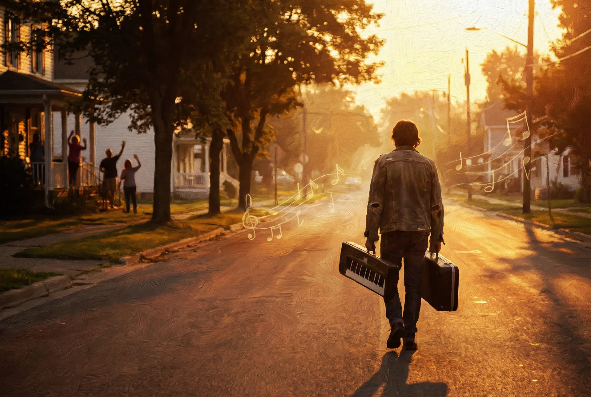 Mobile keyboard instructor traveling to students