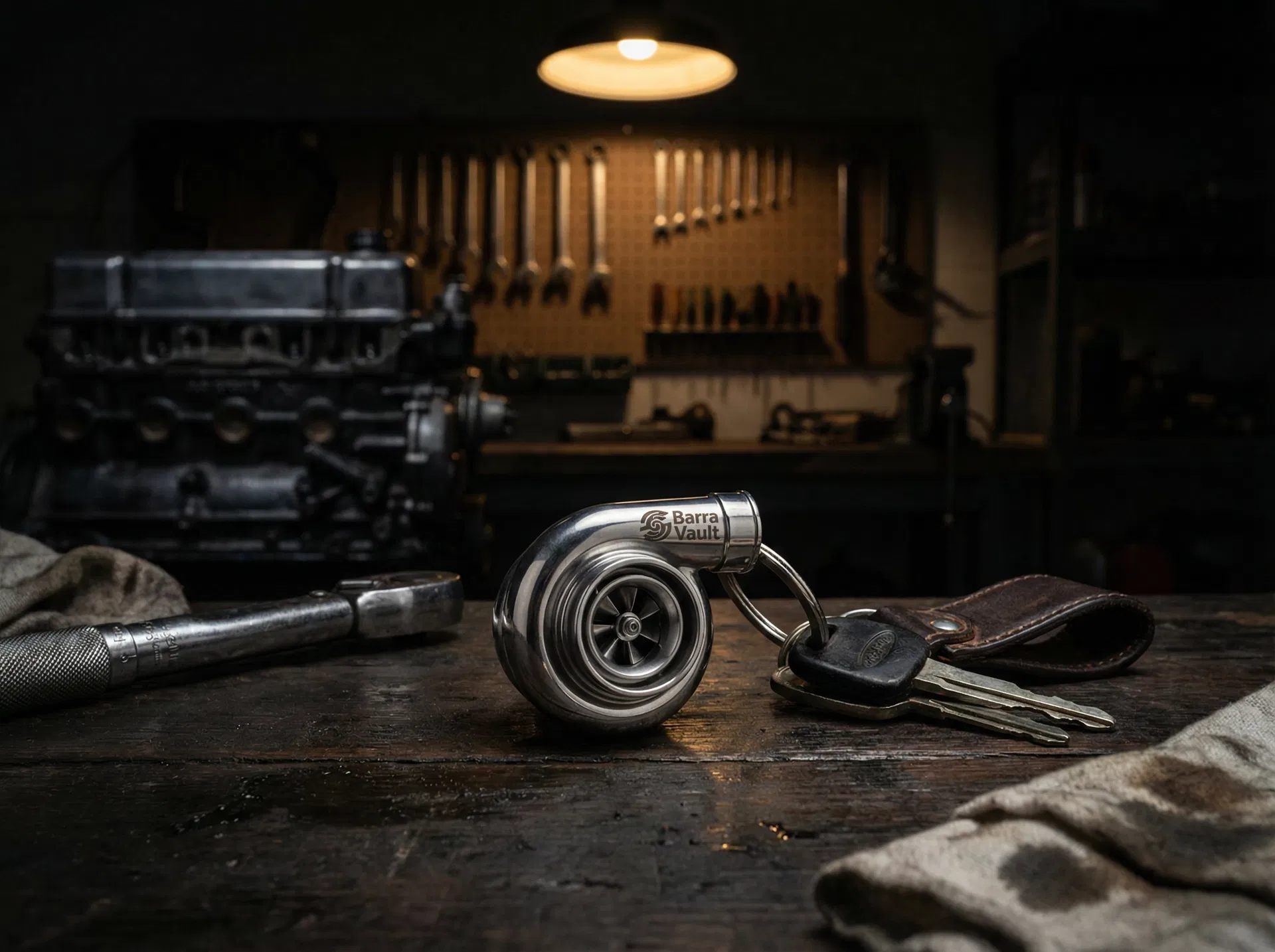 Barra Vault Metal Keyring — Turbo Design | Durable