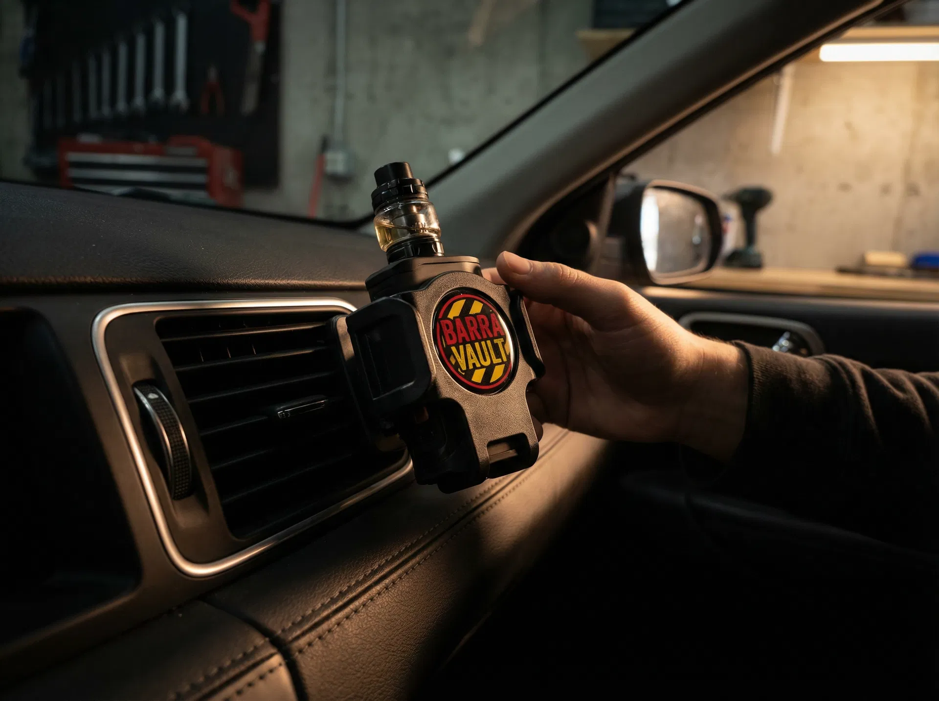 Barra Vault Vape Holder — Car Mount | Dashboard/Console/Vent