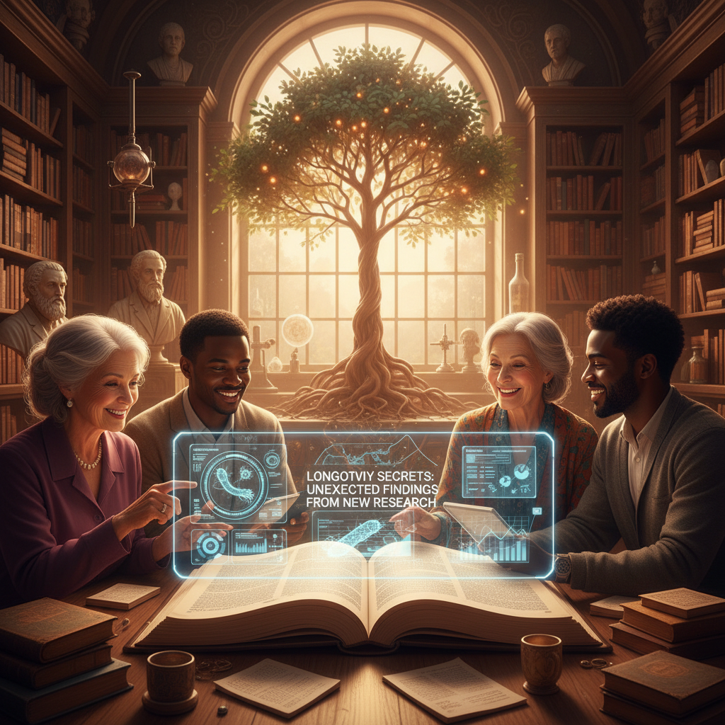 意外な長寿の秘訣:最新研究でわかることの解説図 - 意外な長寿の秘訣:最新研究でわかった健康の真実