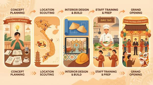 【ベトナム進出・完全ガイド】飲食店開業の夢を叶える！コンセプト設計から運営までの徹底解説