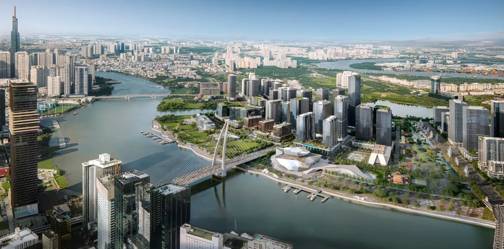 Thu Thiem 99階建てIFCタワー構想：2つのコンソーシアムが合計$30億を投じるHCMC金融ハブ計画