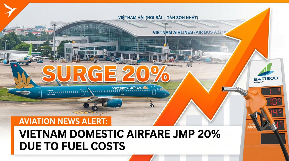 ベトナム国内航空運賃が20%急騰：燃料費高騰とLCC競争の構造変化