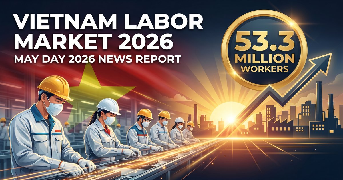 メーデー特集：ベトナム労働市場2026の実態—5330万人の労働力・失業率2.22%・月収10%増の意味