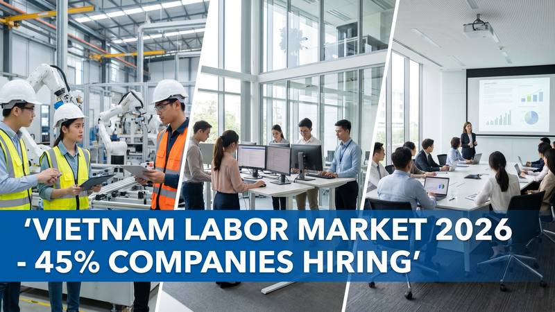 ベトナム労働市場2026：45%の企業が採用拡大を計画、人材獲得競争が激化