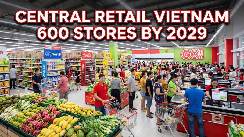 ベトナム小売市場の拡大：タイ・Central Retailが20兆VND投資、600店舗体制へ