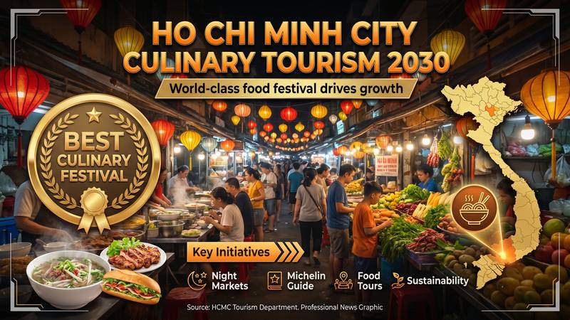 ホーチミン市が料理観光を成長エンジンに：2030年戦略と世界最優秀料理フェスティバルの実力