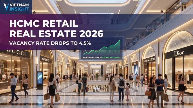 ホーチミン市の体験型小売が急拡大：空室率低下と賃料上昇が示す商業不動産の活況