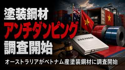オーストラリア、ベトナム産塗装鋼材にアンチダンピング調査を開始：輸出企業と日系サプライチェーンへの影響