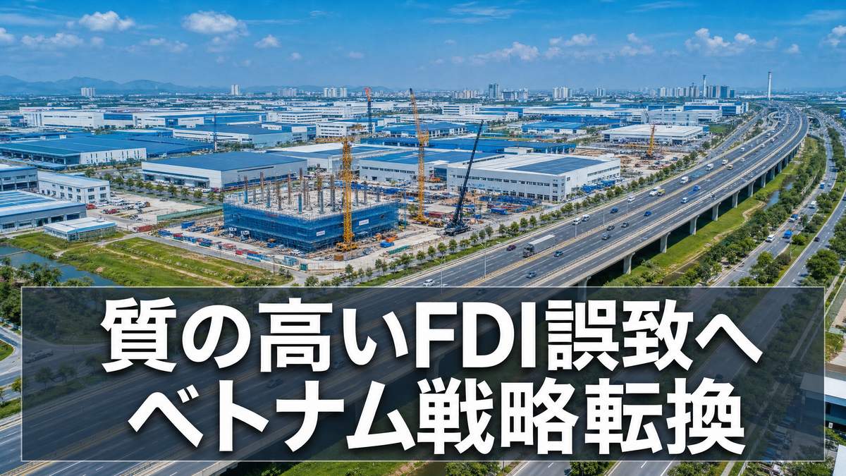 ベトナム政府、質の高いFDI誘致へシフト：持続可能な成長を目指す