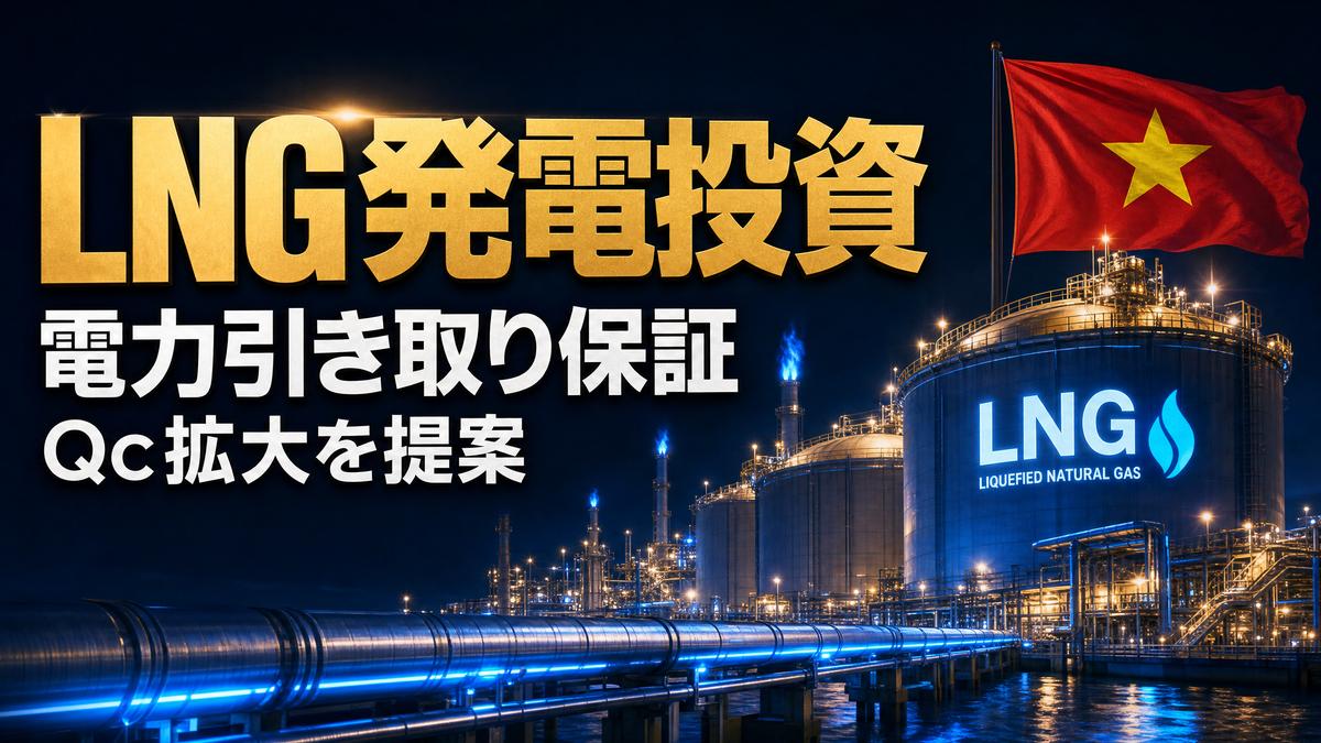 ベトナムLNG発電投資に向け、電力引き取り保証（Qc）の拡大を提案