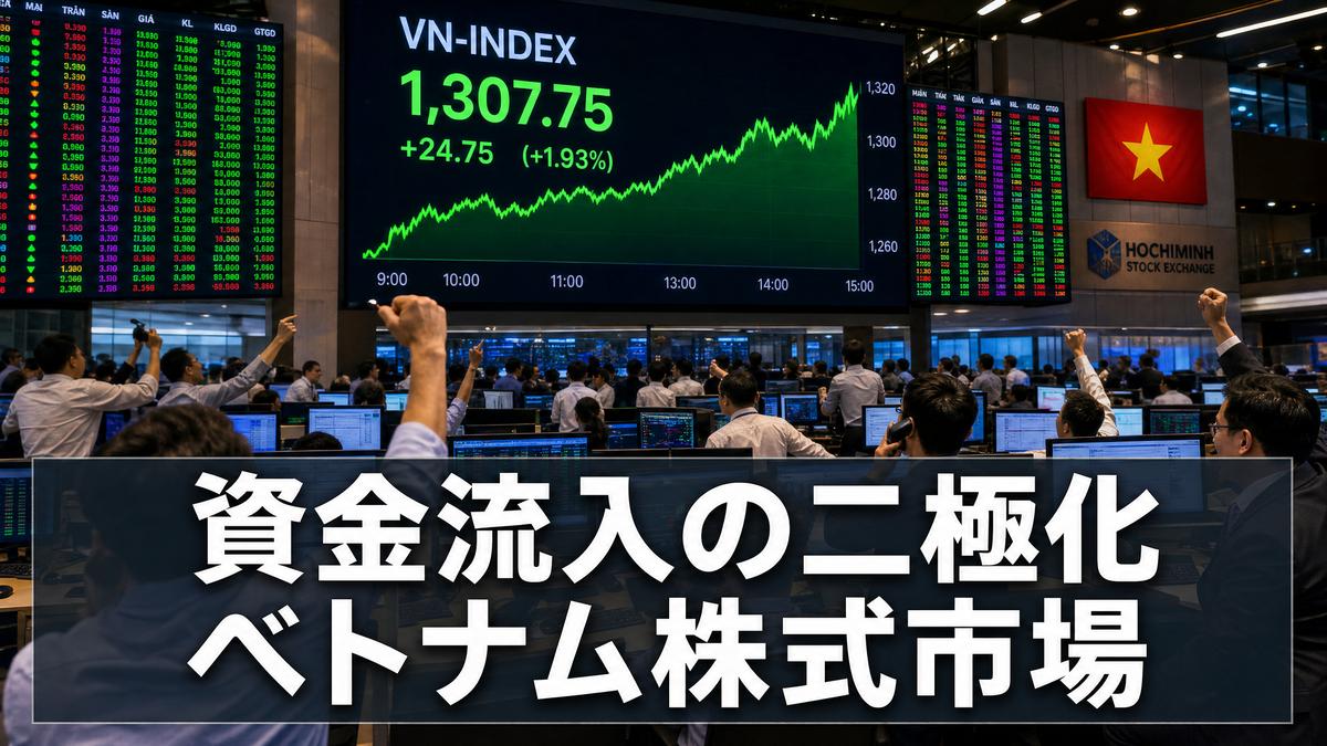 ベトナム株式市場：資金流入の二極化で多くの投資家が取り残される
