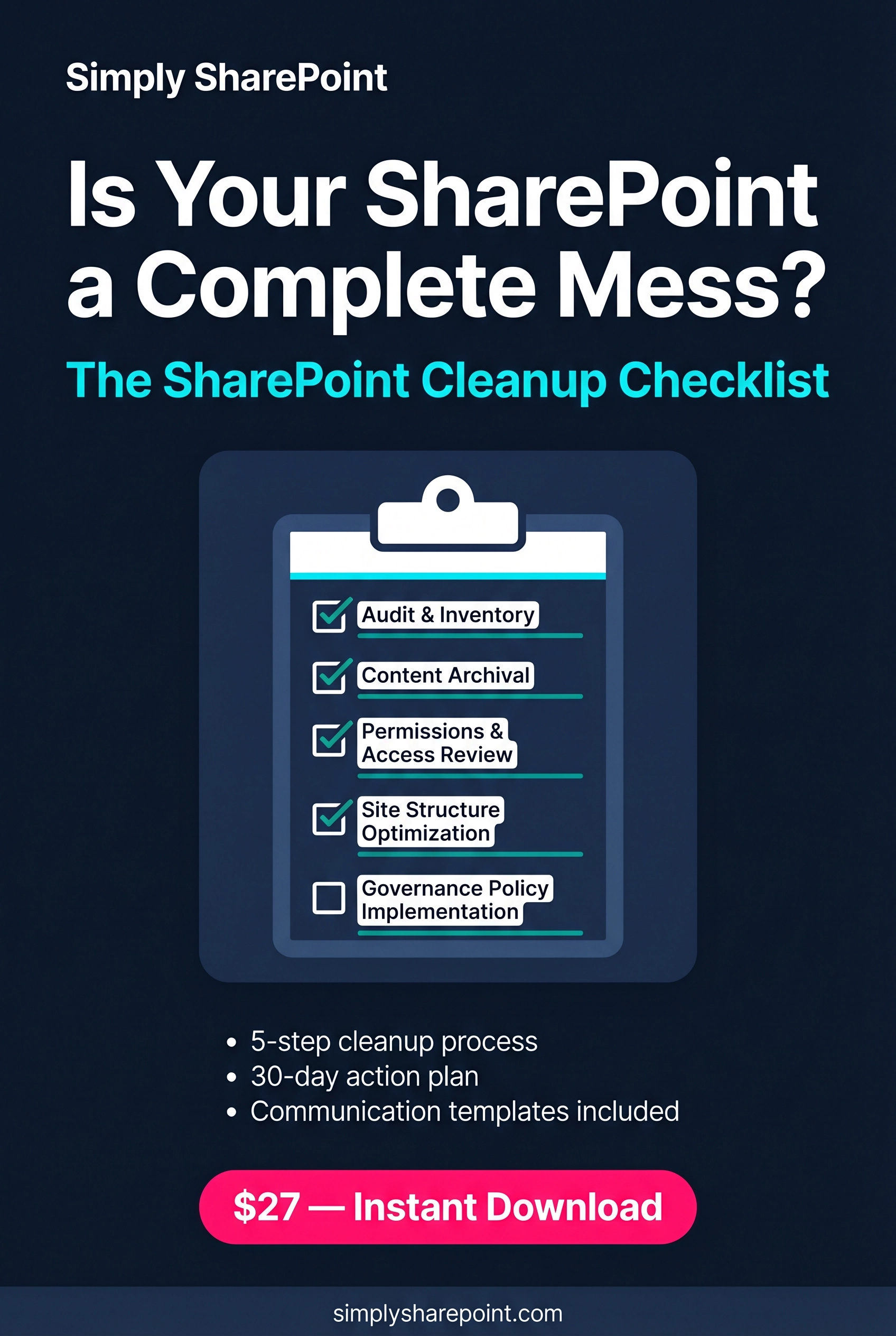SharePoint Cleanup Checklist