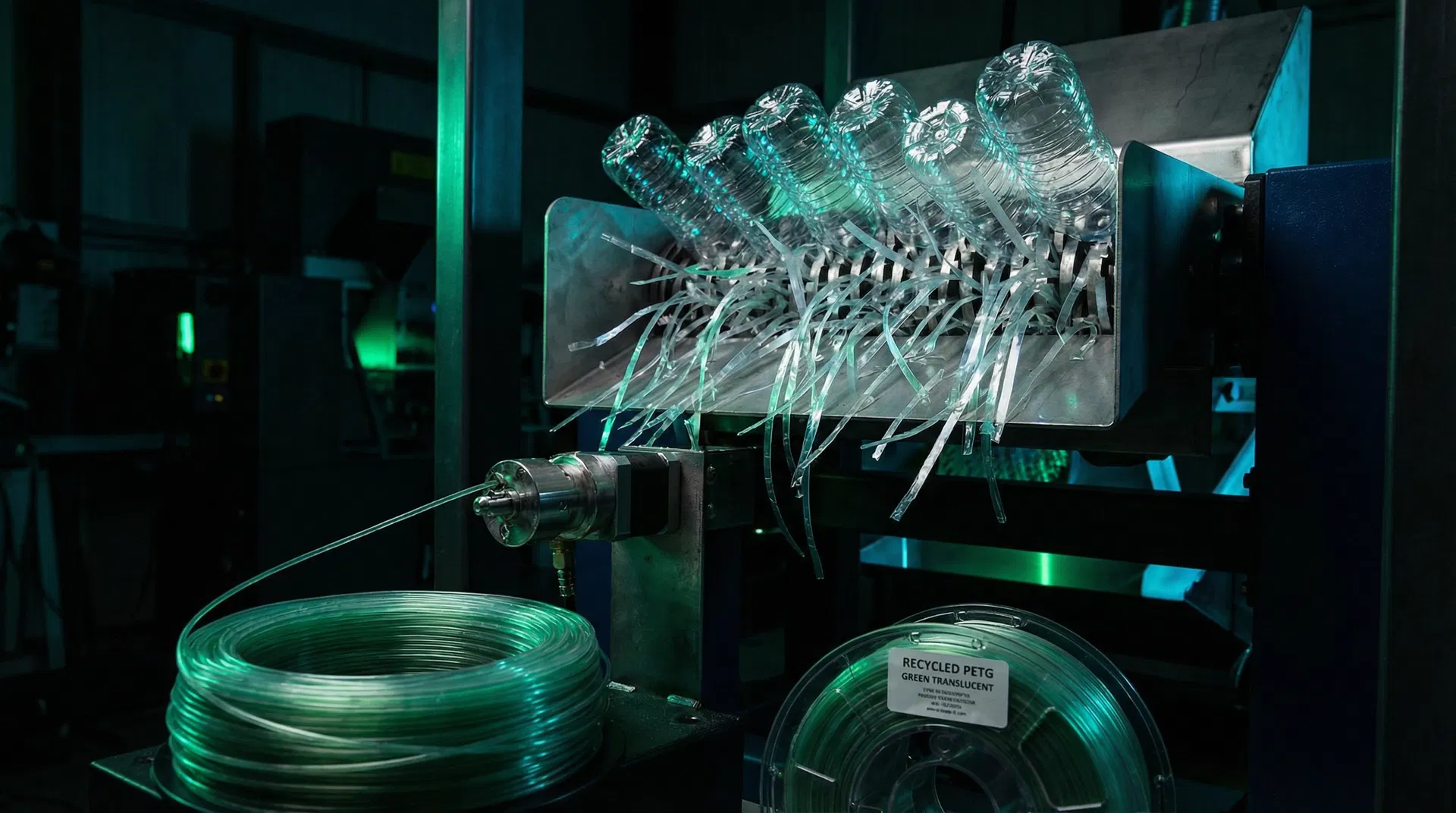 Processo di trasformazione PET in filamento 3D