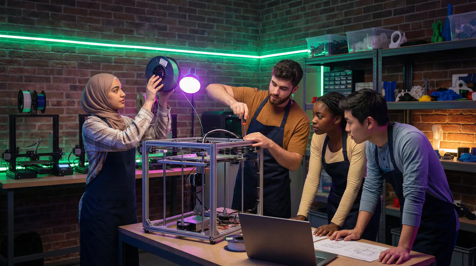 Team Trash to Cash al lavoro nel laboratorio