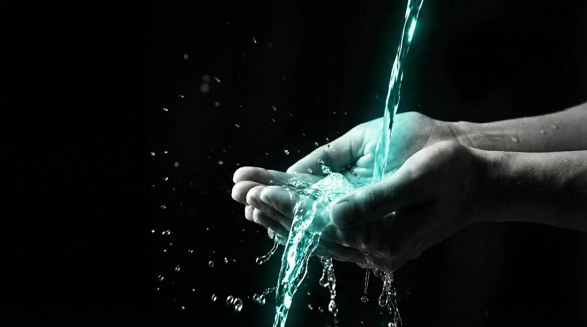 Captive Attention — Hands Under Water