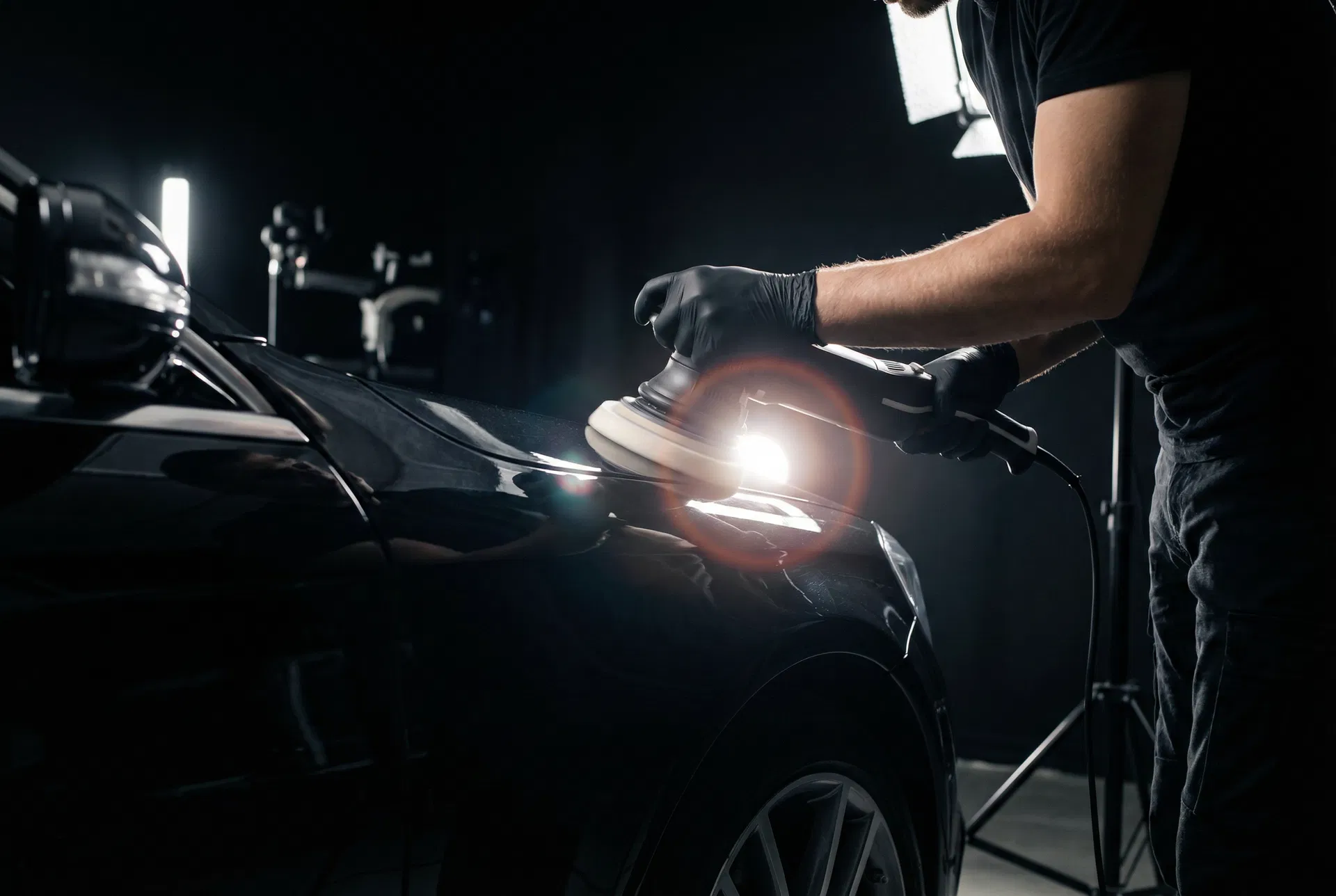 Jacob performing paint correction