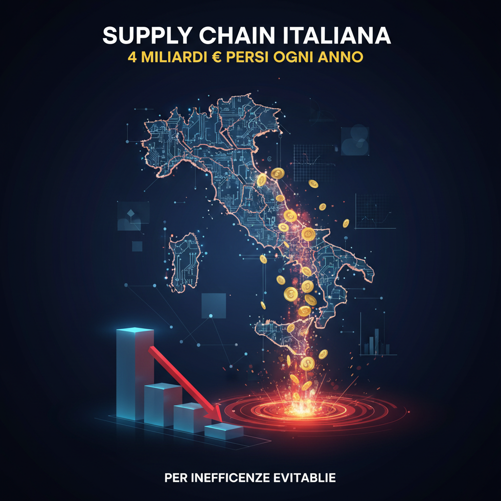 Supply chain italiana: 4 miliardi di euro persi ogni anno per inefficienze evitabili