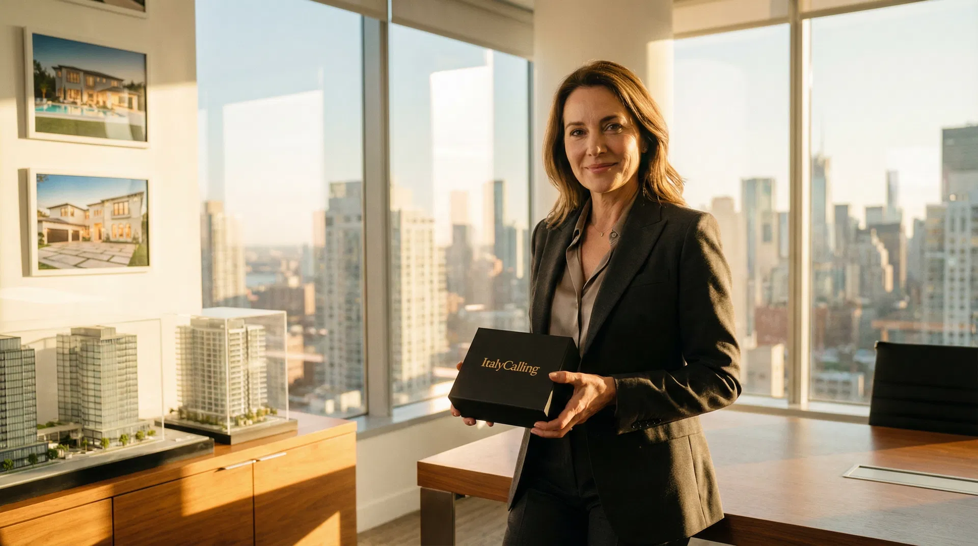 Real estate agent with ItalyCalling Welcome Box