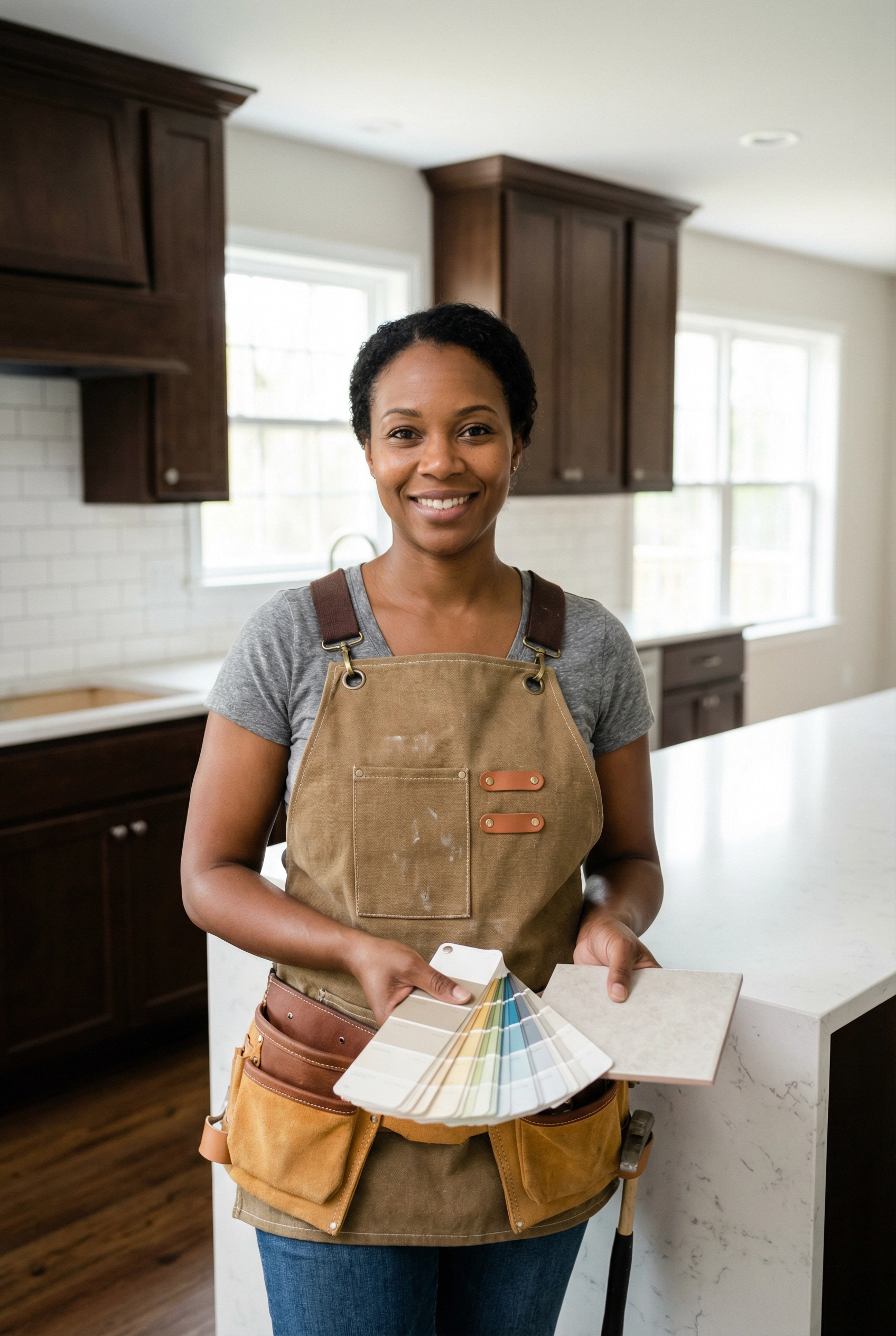 African American female remodeling contractor, small business owner