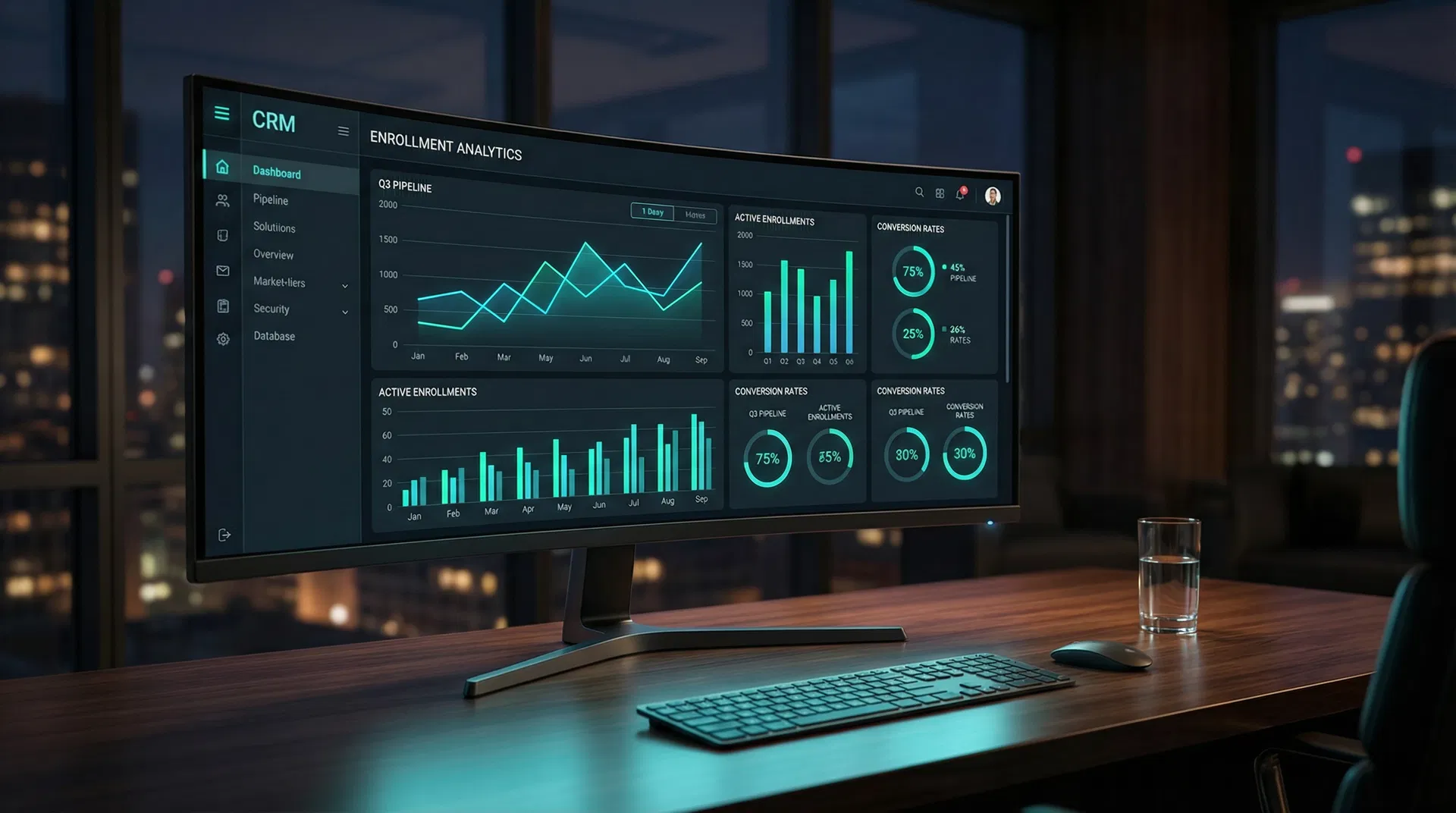 Enrollment analytics dashboard