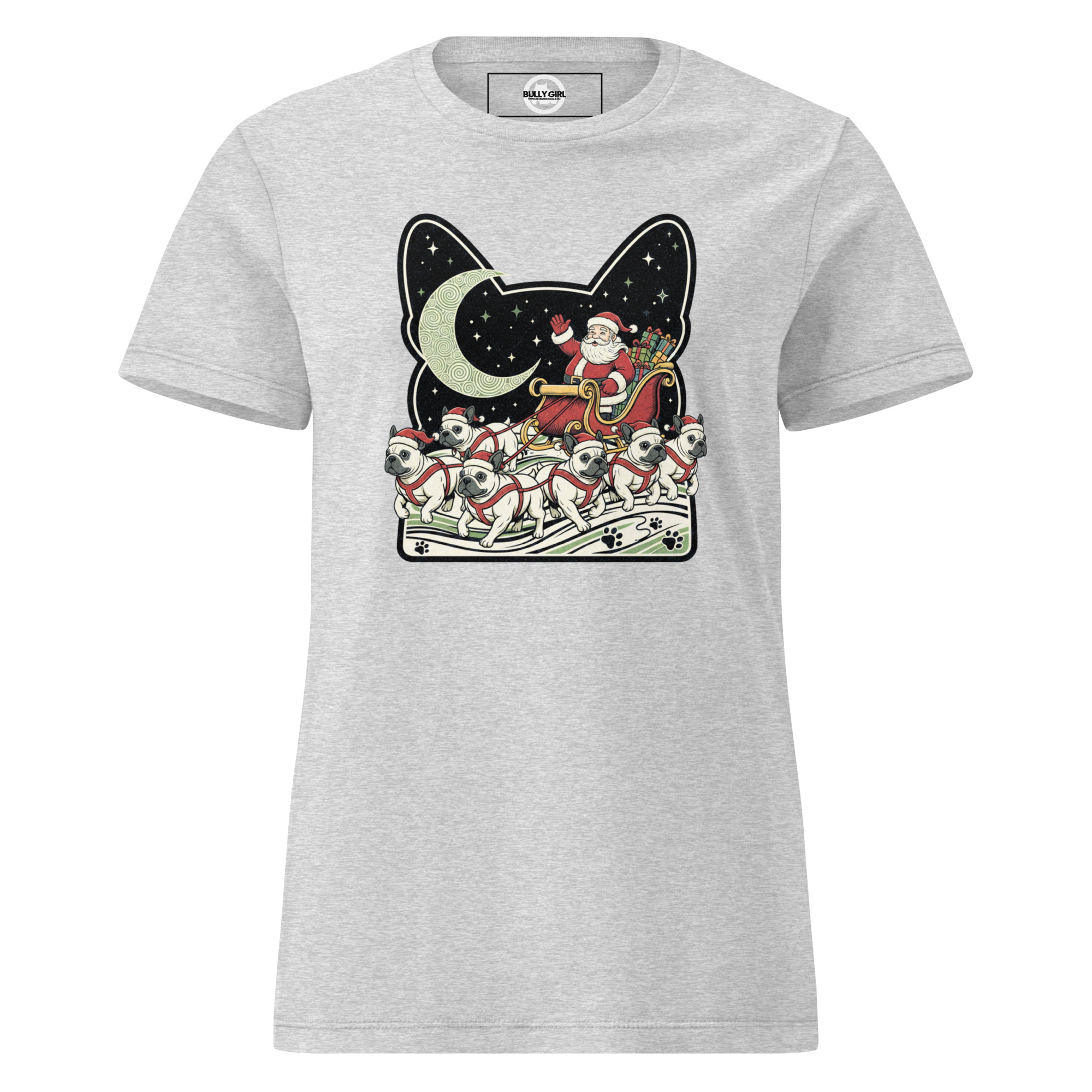 Santa's Frenchie Frenzy Crew Women's T-Shirt