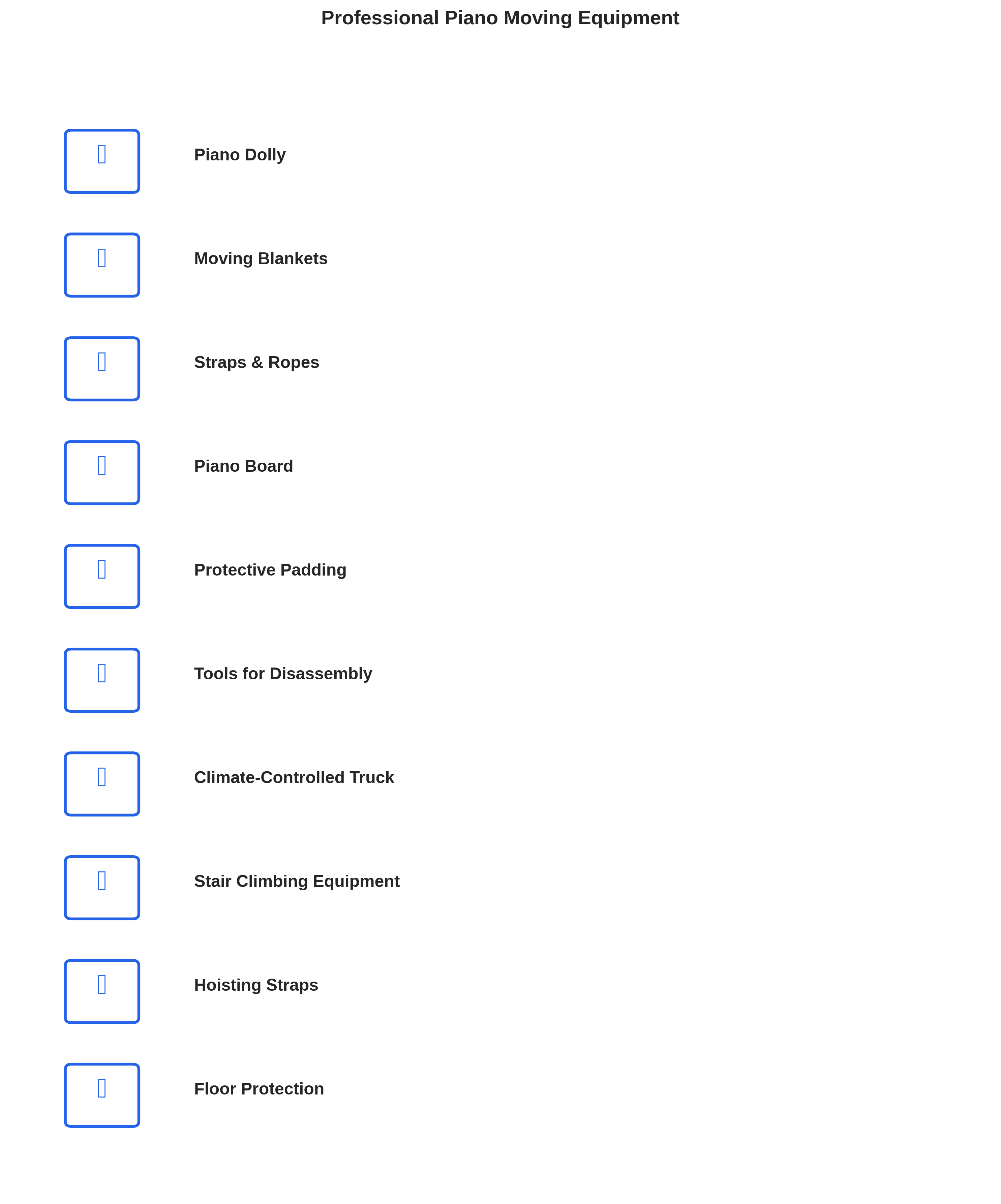 Equipment Checklist